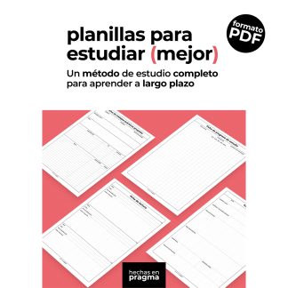 planillas para <br>estudiar MEJOR <br>(PDF)
